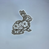 Floral Bunny Waterproof Sticker