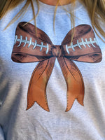 Football Coquette Bow Crewneck