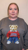 Jesus Loves Me Bear Crewneck