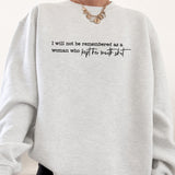 Woman Who Kept Mouth Shut Crewneck