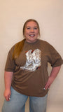 Faux Rhinestone Boots  Tshirt