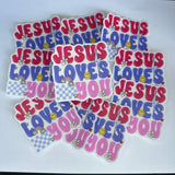 Jesus Loves You Waterproof Sticker