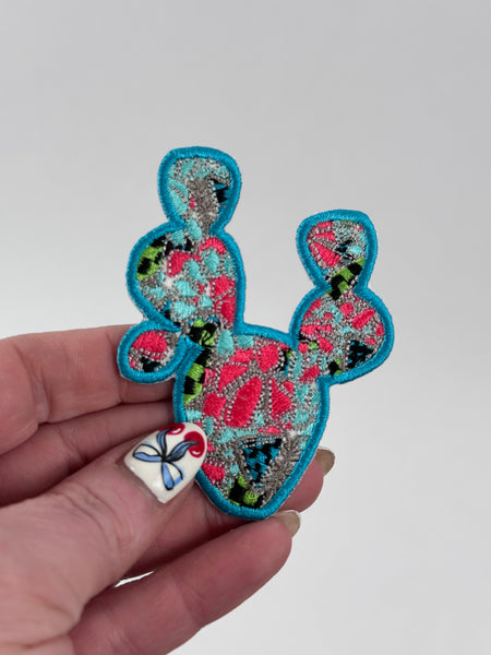 Turquoise Stone Cactus Adhesive Patch