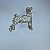 Floral Sheep Waterproof Sticker