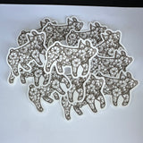 Floral Pig Waterproof Sticker