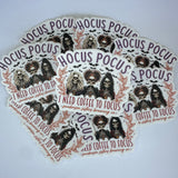 Hocus Pocus I Need Coffee To Focus Waterproof Sticker