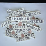 American Feed Co Waterproof Sticker