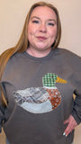 Faux Patchwork Mallard Duck Crewneck
