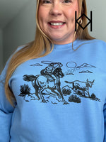 Roping Cattle Crewneck