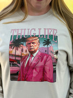 Thug Life Pink Trump Crewneck