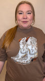 Faux Rhinestone Boots  Tshirt