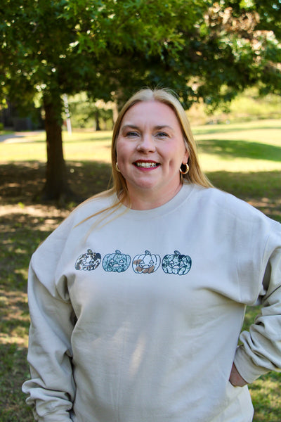 Cowhide Pumpkins Crewneck