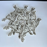 Floral Sheep Waterproof Sticker
