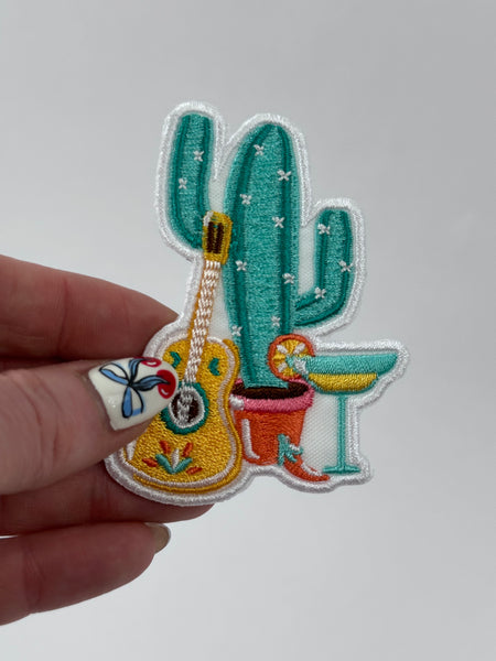 Margarita Party Cactus Adhesive Patch