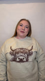 Brown Highland Cow Crewneck