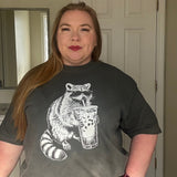 Racoon with Iced Coffee Comfort Colors Tee