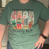 No Such Thing As Too Many Books Comfort Colors Tee