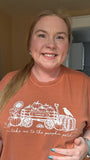 Pumpkin Patch Wheelbarrow Comfort Colors Tee