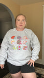 Colorful Football Helmets Crewneck