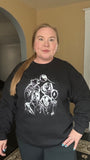 Horror Guys White Print Crewneck