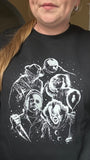 Horror Guys White Print Crewneck