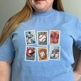 Baseball Stamps Comfort Colors Tee