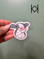 Cute Cow Waterproof Sticker