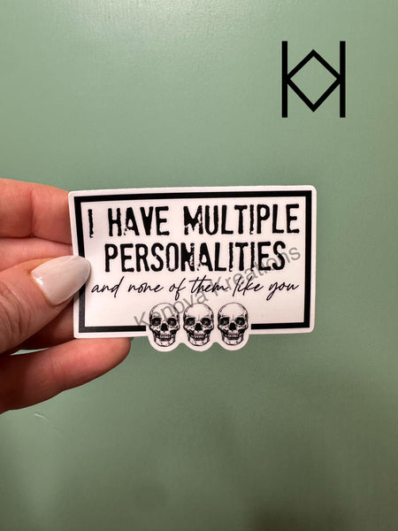 Multiple Personalities Waterproof Sticker