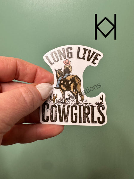 Long Live Cowgirls Horse Waterproof Sticker