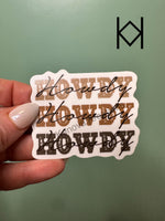 Howdy Stack Waterproof Sticker