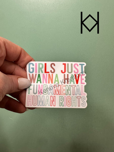 Fundamental Rights Waterproof Sticker