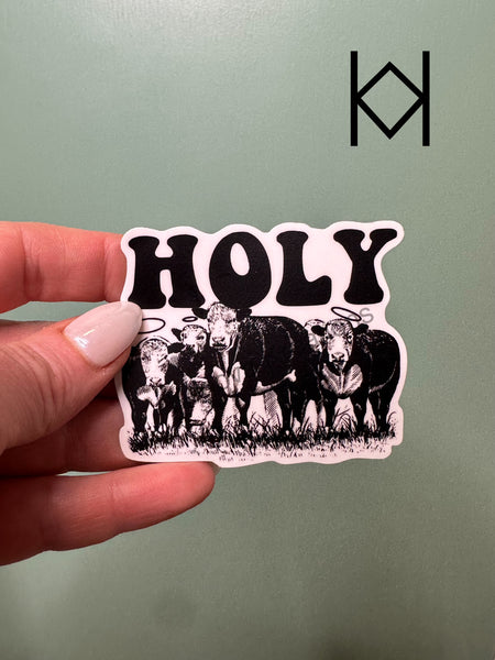 Holy Cow Waterproof Sticker