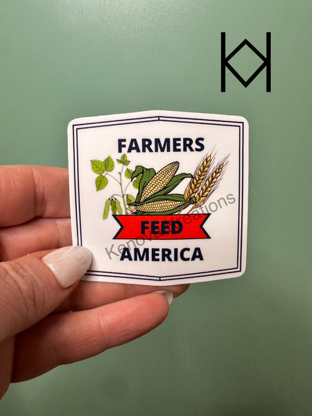 Farmers Feed American Waterproof Sticker