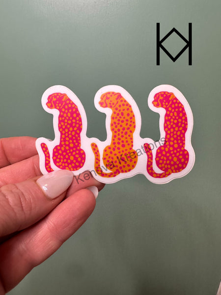 Cheetahs Waterproof Sticker