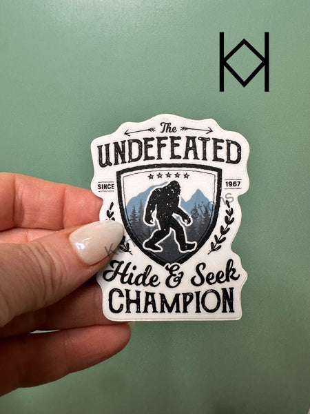 Undefeated Sasquatch Waterproof Sticker