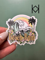 Beach Bum Waterproof Sticker