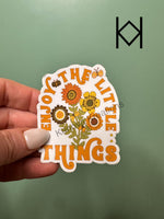 Enjoy Little Things Waterproof Sticker