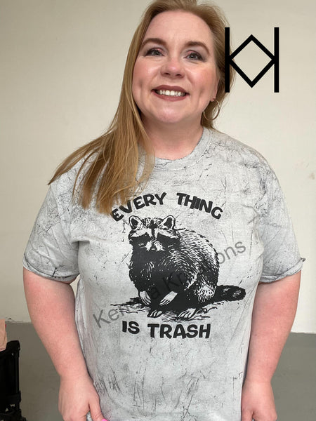 Everything is Trash Raccoon Bleached Tee